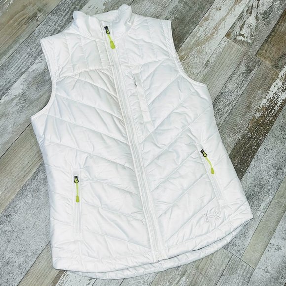 Women's White Under Armor Storm Insulated Puffer Vest - Size Small - Picture 1 of 13